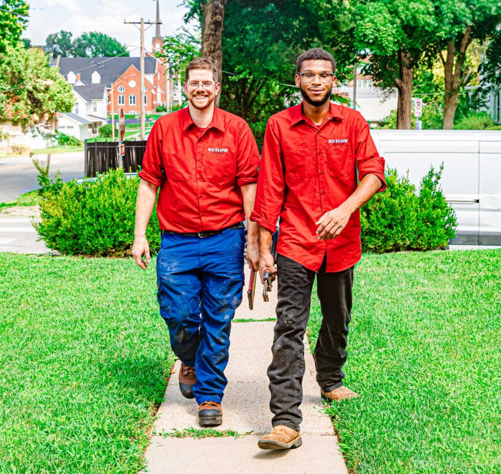 Our team arriving after a call for a local plumber in Kansas City.